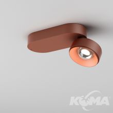 Qrled_next_e spot oprawa 1 x 6W 3000K kąt 52° sterowanie on/off terracotta